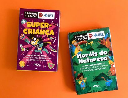 Baralhos "Heróis da Natureza" e Supercriança", da AACD, Grupos RiHappy e Editora MOL