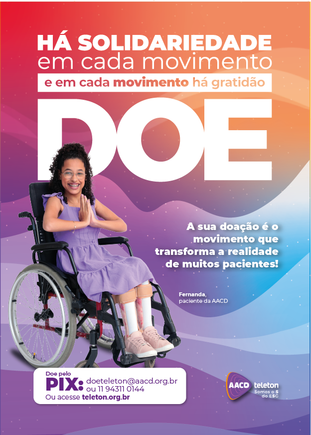 Fernanda Souza tem 17 anos e é a paciente jovem adulta da Campanha AACD Teleton de 2024