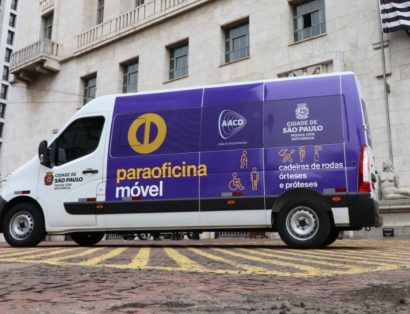 A Paraoficina Móvel é uma parceria entre a AACD e a Prefeitura de São Paulo
