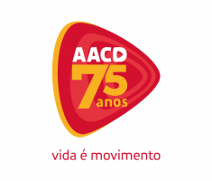 Logo comemorativo do aniversário de 75 anos da AACD