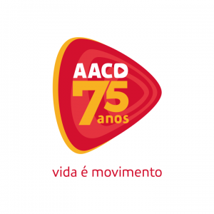 Logo comemorativo do aniversário de 75 anos da AACD