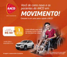 A AACD lançou a nova edição da Campanha Doação Premiada AACD. Nesta edição, os participantes doam R$ 50 e concorrem a um Kwid Zen 2, marca Renault, ano 2024/2025. A Campanha vai até o dia 28 de abril, adquira seu cupom agora!