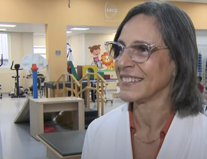 Dra. Alice falando sobre a Semana de Engasgos com o SBT