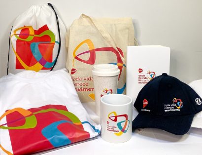 A edição limitada dos produtos sociais da AACD contempla garrafa, sacochila, ecobag e muito mais