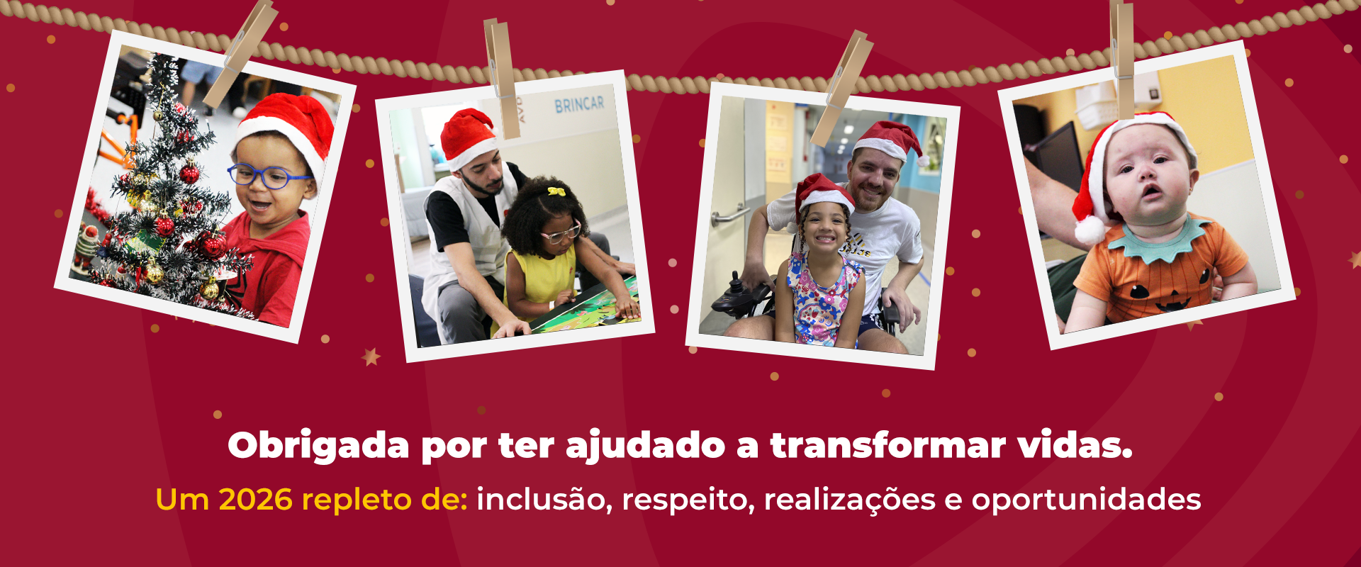 AACD agradece o apoio dos doadores e dos parceiros em mais um ano