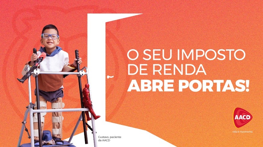 Banner da campanha O seu imposto de renda abre portas 