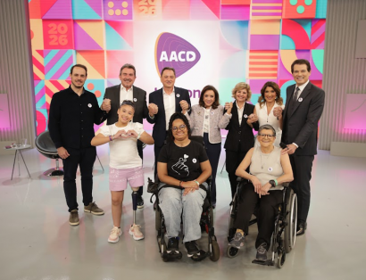 Coletiva de imprensa da 29ª Campanha AACD Teleton 2026, realizada nos estúdios do SBT.